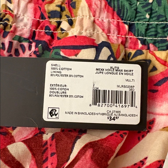 Mexx Maxi Colourful Bohemian Festival Cotton Floral Print Skirt XL - Picture 6 of 16